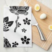 ミキチエス土日自然セルフロベバラ花 キッチンタオル (四つ折り)