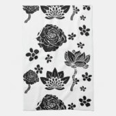 ミキチエス土日自然セルフロベバラ花 キッチンタオル (縦)