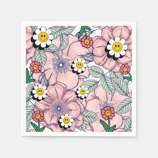 ミキチエス土日自然セルフロベバラ花 スタンダードカクテルナプキン (正面)