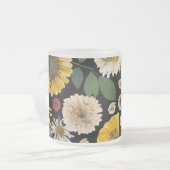 ミキチエス土日自然セルフロベバラ花 フロストグラスマグカップ (正面左)