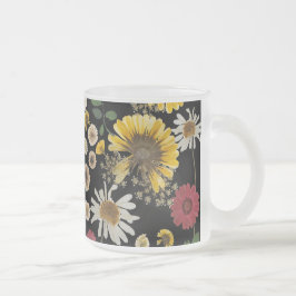 ミキチエス土日自然セルフロベバラ花 フロストグラスマグカップ