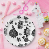 ミキチエス土日自然セルフロベバラ花 ペーパープレート (パーティー)