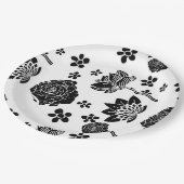 ミキチエス土日自然セルフロベバラ花 ペーパープレート (アングル)