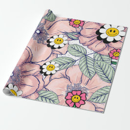 ミキチエス土日自然セルフロベバラ花 ラッピングペーパー