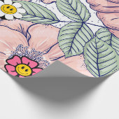 ミキチエス土日自然セルフロベバラ花 ラッピングペーパー (角)