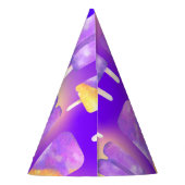 ミキチエス夏のレインボーパープル金ゴールド パーティーハット (裏面)