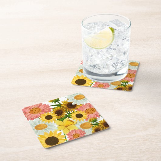 ミキチエス夏の花休暇 スクエアペーパーコースター (インサイチュ)