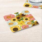 ミキチエス夏の花休暇 スクエアペーパーコースター (アングル)