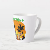 ミキチエス夏ウィンドサーフbananasplitアイスクリーム カフェラテマグ (右アングル)