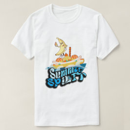 ミキチエス夏ウィンドサーフbananasplitアイスクリーム tシャツ