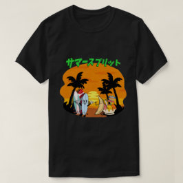 ミキチエス夏ウィンドサーフbananasplitアイスクリーム tシャツ