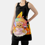 ミキチエス夏テディベア赤ワイン火 エプロン (インサイチュ)