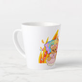 ミキチエス夏テディベア赤ワイン火 カフェラテマグ (左アングル)