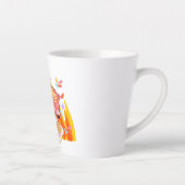 ミキチエス夏テディベア赤ワイン火 カフェラテマグ (右)