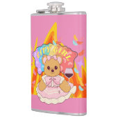 ミキチエス夏テディベア赤ワイン火 フラスク (左)