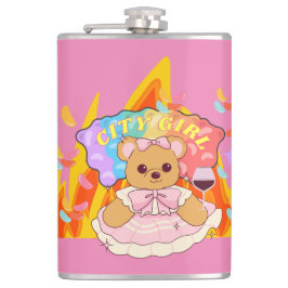 ミキチエス夏テディベア赤ワイン火 フラスク