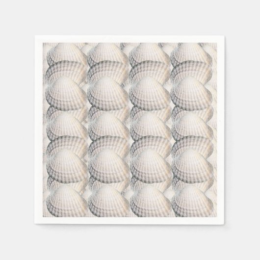 ミキチエス夏ビーナスシェル海ビーチ スタンダードカクテルナプキン (正面)