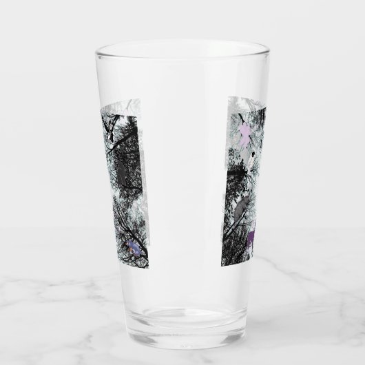 ミキチエス妖精の魔法の木の森フクロウ タンブラーグラス (左)