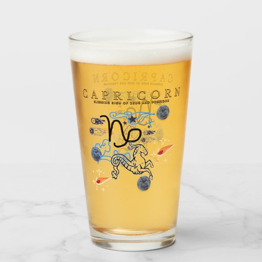 ミキチエス山羊座ハッピーニューイヤー土星星占い タンブラーグラス (ドリンク正面)