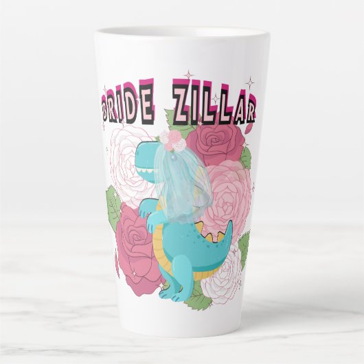 ミキチエス恐竜結婚花嫁班 カフェラテマグ (正面)