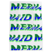 ミキチエス海マーメイドビーナスシーブルー ミディアムペーパーバッグ (裏面)