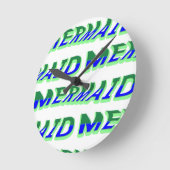 ミキチエス海マーメイドビーナスシーブルー ラウンド壁時計 (傾斜)