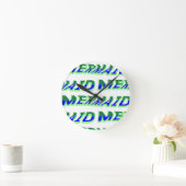 ミキチエス海マーメイドビーナスシーブルー ラウンド壁時計 (ホーム)