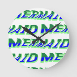 ミキチエス海マーメイドビーナスシーブルー ラウンド壁時計