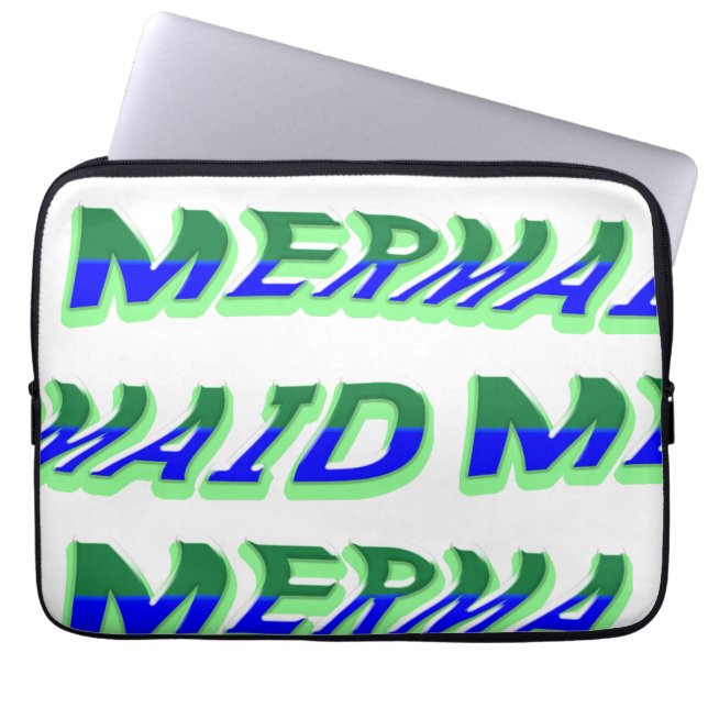 ミキチエス海マーメイドビーナスシーブルー ラップトップスリーブ (正面)