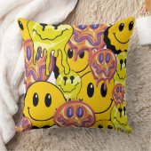 ミキチエス装飾用クッションスマイレーフェイスイエローガーデン クッション (ブランケット)