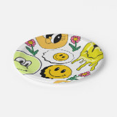 ミキチエス装飾用クッションスマイレーフェイスイエローガーデン ペーパープレート (アングル)