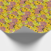 ミキチエス装飾用クッションスマイレーフェイスイエローガーデン ラッピングペーパー (角)