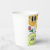 ミキチエス装飾用クッションスマイレーフェイスイエローガーデン 紙コップ (右)