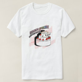 ミキチエス誕生日お祝い季節の散水ケーキ Tシャツ