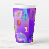 ミキチエス赤スカル毒性リンゴビーガン夏 カフェラテマグ (正面)