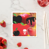 ミキチエス赤スカル毒性リンゴビーガン夏 スタンダードカクテルナプキン (インサイチュ)