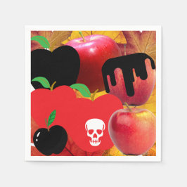 ミキチエス赤スカル毒性リンゴビーガン夏 スタンダードカクテルナプキン