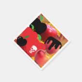 ミキチエス赤スカル毒性リンゴビーガン夏 スタンダードカクテルナプキン (角)