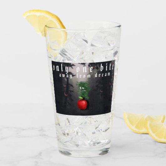 ミキチエス赤スカル毒性リンゴビーガン夏 タンブラーグラス (アイス正面)