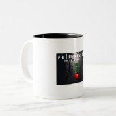 ミキチエス赤スカル毒性リンゴビーガン夏 ツートーンマグカップ (正面左)