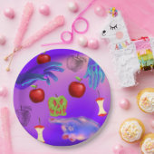 ミキチエス赤スカル毒性リンゴビーガン夏 ペーパープレート (パーティー)