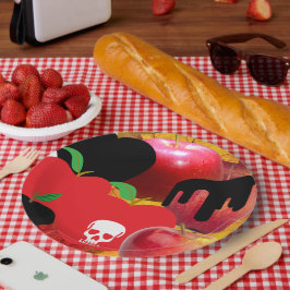 ミキチエス赤スカル毒性リンゴビーガン夏 ペーパープレート