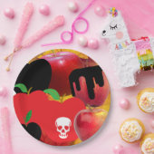 ミキチエス赤スカル毒性リンゴビーガン夏 ペーパープレート (パーティー)