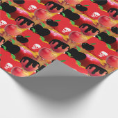 ミキチエス赤スカル毒性リンゴビーガン夏 ラッピングペーパー (角)