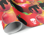 ミキチエス赤スカル毒性リンゴビーガン夏 ラッピングペーパー (ロールコーナー)