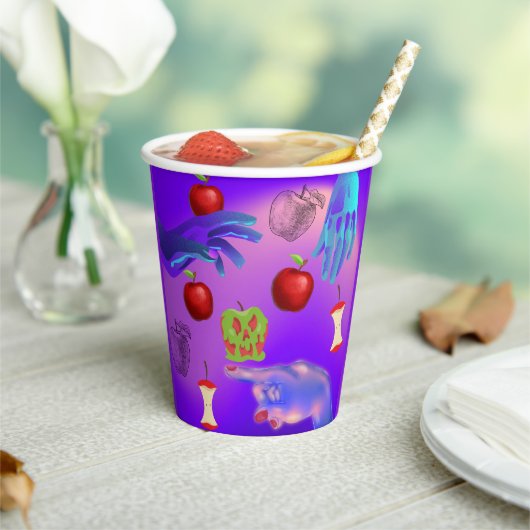 ミキチエス赤スカル毒性リンゴビーガン夏 紙コップ (インサイチュ)
