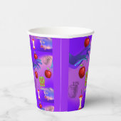 ミキチエス赤スカル毒性リンゴビーガン夏 紙コップ (右)