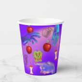 ミキチエス赤スカル毒性リンゴビーガン夏 紙コップ (正面)