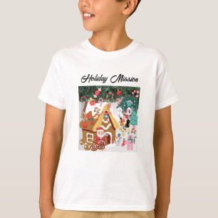 ミキチエス雪だるまヴィンテージホワイトクリスマス小妖精や小人 Tシャツ