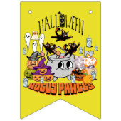 ミキチエス黒猫不気味なハロウィーンのヴィーブズグール バンティングフラッグ (第1の旗)